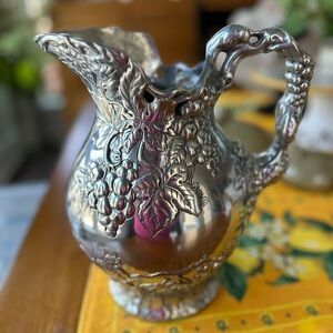 Arthur Court Aluminum Water Pitcher, 1996, Signed, in VGUC